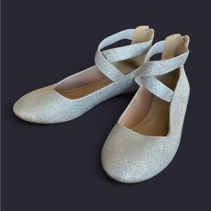 Dream Pairs Silver Glitter Ballet Flats